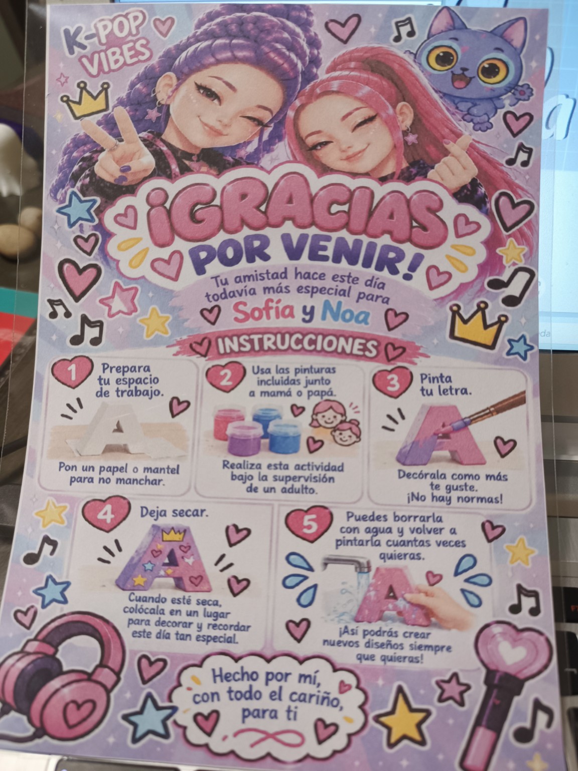 Presentación de kit para cumpleaños